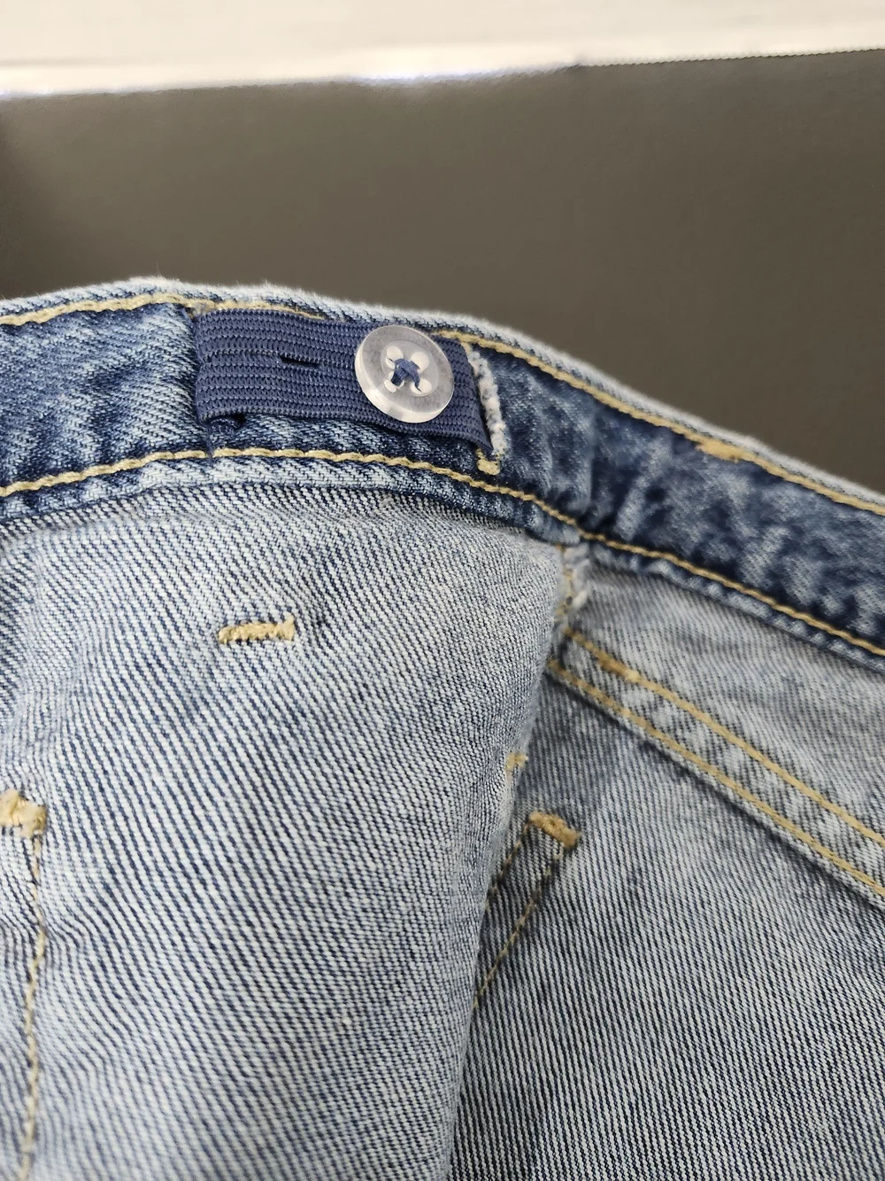 Girls 3T Denim Snap Button-Front Skirt Adjustable Waist Casual Everyday Wear
